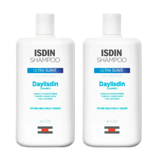 Isdin Daylisdin erittäin hellävarainen shampoo, 2 x 400 ml:n pakkaus