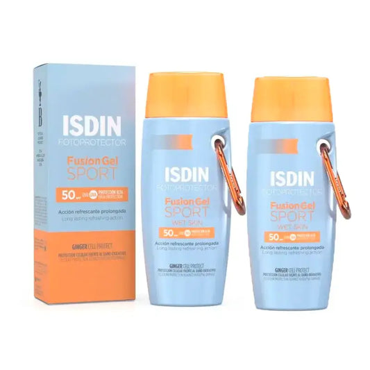 Isdin Fotoprotector Fusión Gel Sport SPF 50+, 2 x 100 ml:n pakkaus
