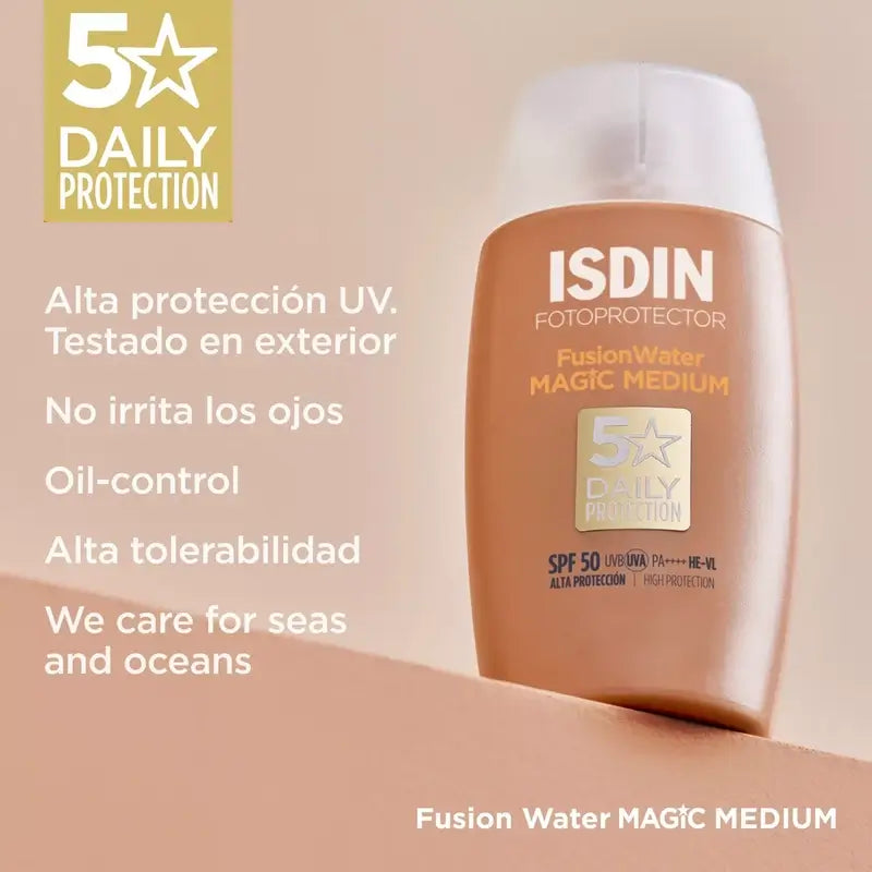 Isdin Fusion Water Color Medium -aurinkovoide 2 x 50 ml