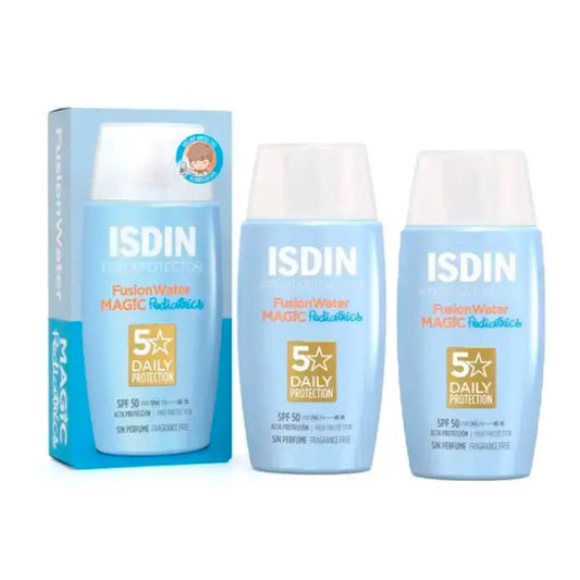 Isdin Fusion Water Pediatrics -aurinkovoide SPF 50, 2 x 50 ml:n pakkaus