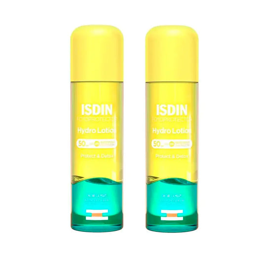 Isdin Fotoprotector Hydrolotion SPF 50+ kaksivaiheinen aurinkovoide, 2 x 200 ml:n pakkaus