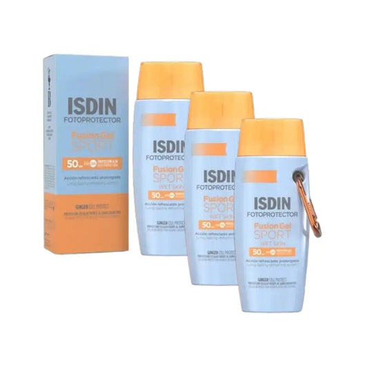 Isdin Fotoprotector Fusión Gel Sport SPF 50+, 3 x 100 ml