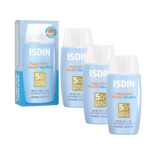 Isdin Fusion Water Pediatrics -aurinkovoide SPF 50, 3 x 50 ml
