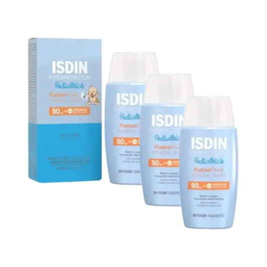 Isdin Fotoprotector Pediatrics Fusion Fluid Mineral Baby SPF 50, 3 x 50 ml
