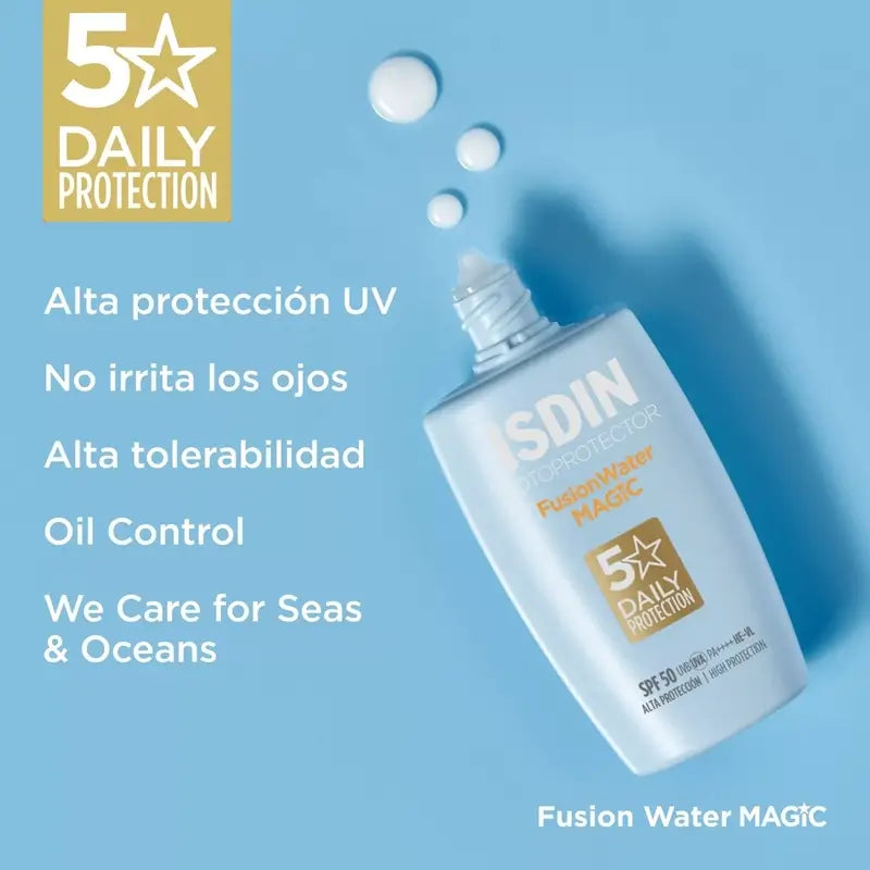 Isdin Fusion Water Magic Solar ja Facial SPF 50+, 2 x 50 ml