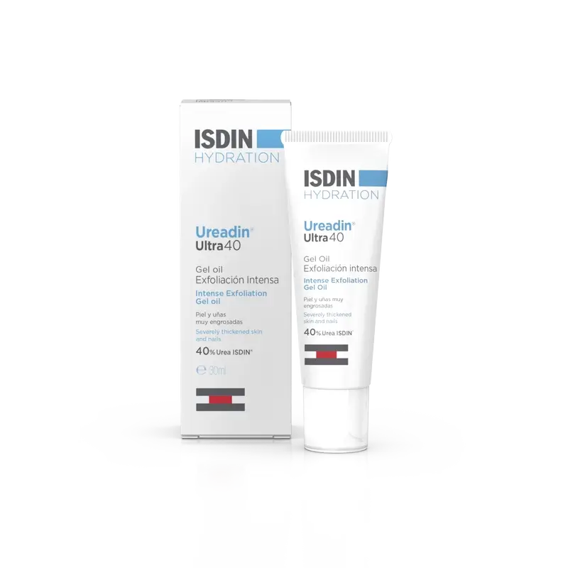 Isdin Hydration Ureadin Ultra 40 -geeliöljy, tehokas kuorinta, 30 ml 