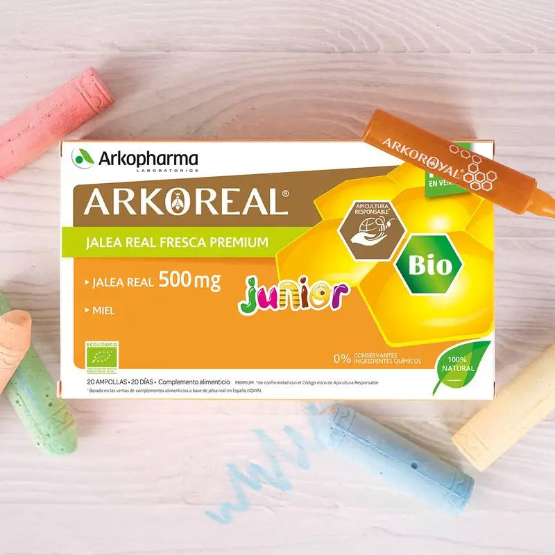 Arkoreal Kuningatarhyytelö 500 mg Bio Junior 20 ampullia Arkopharma