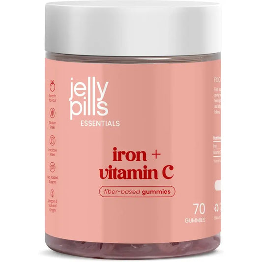 Jelly Pills -rauta + C-vitamiini, persikka, 70 kpl