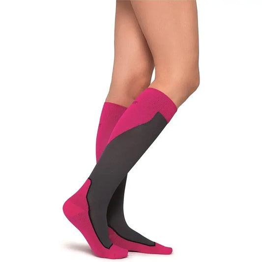 Jobst  Sport-sukat, vaaleanpunainen/harmaa, 15–20 mmHg