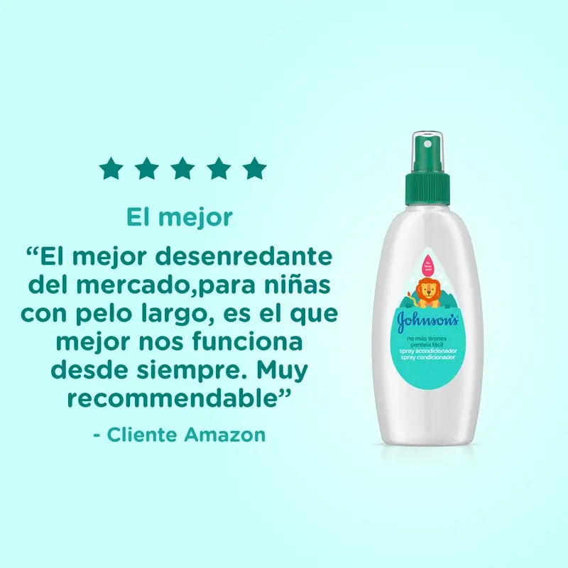 Johnson's Baby -hoitoaine-suihke ”No Más Tirones” lapsille, 200 ml