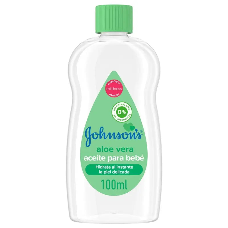 Johnson’s Baby Aloe Vera -öljy, kosteuttaa ja ravitsee välittömästi, 100 ml