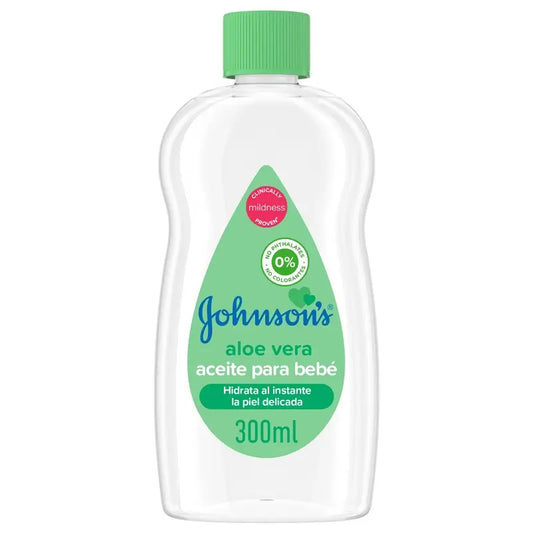 Johnson's Baby Aloe Vera -öljy, kosteuttaa ja ravitsee välittömästi, 300 ml