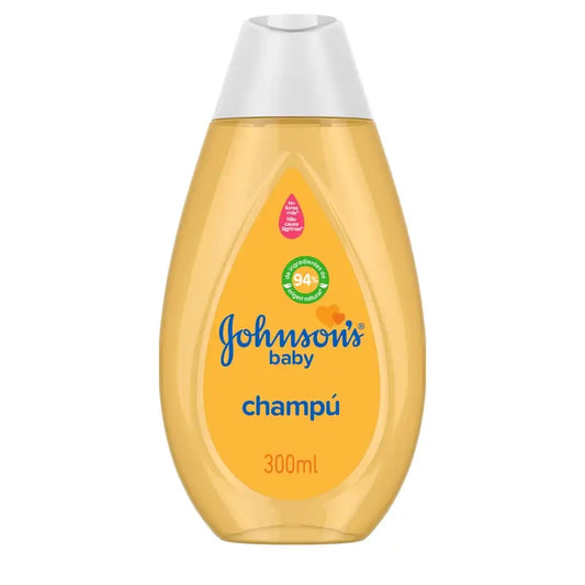 Johnson's Baby Classic Gold -shampoo, pehmeät, kiiltävät ja terveet hiukset, koko perheelle, päivittäiseen käyttöön, 300 ml