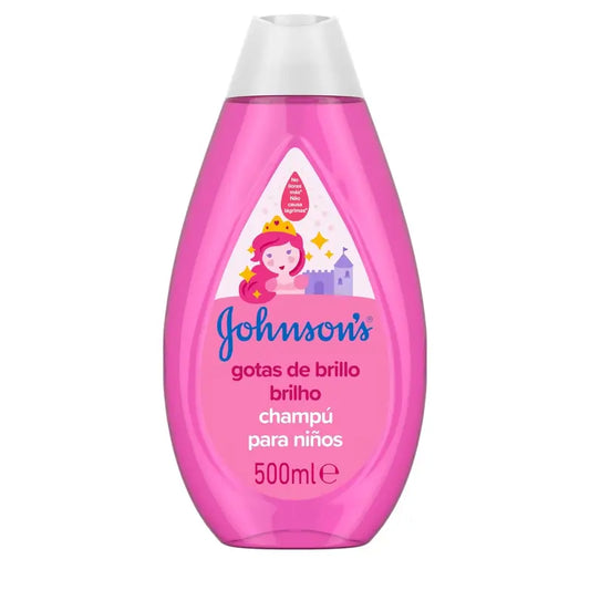 Johnson's Baby -shampoo lapsille, ”Gotas de Brillo”, argaaniöljyllä, kiiltävät, pehmeät ja silkkiset hiukset, 500 ml