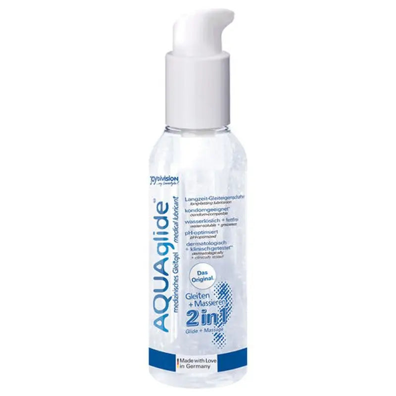 Joydivision Aquaglide  2-in-1-voiteluaine + hierontaöljy 125 ml
