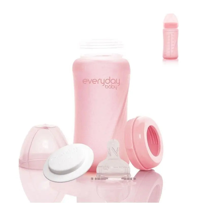 Joykids-lasipullo 240 ml, vaaleanpunainen, Everyday Baby 