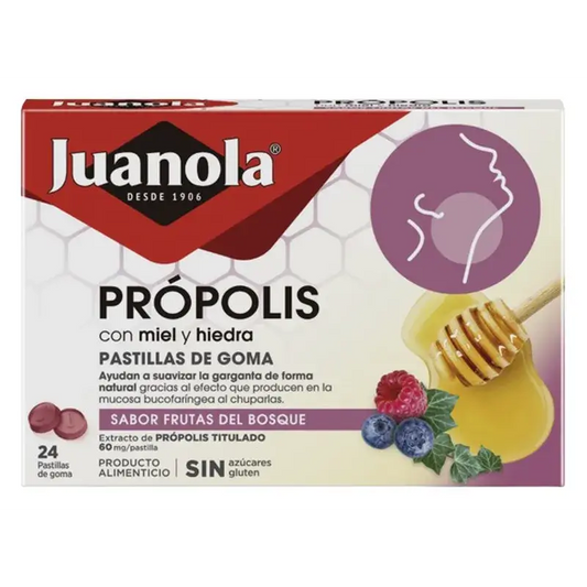 Juanola pehmeät pastillit, propolis ja metsämarjat, 24 pastillia