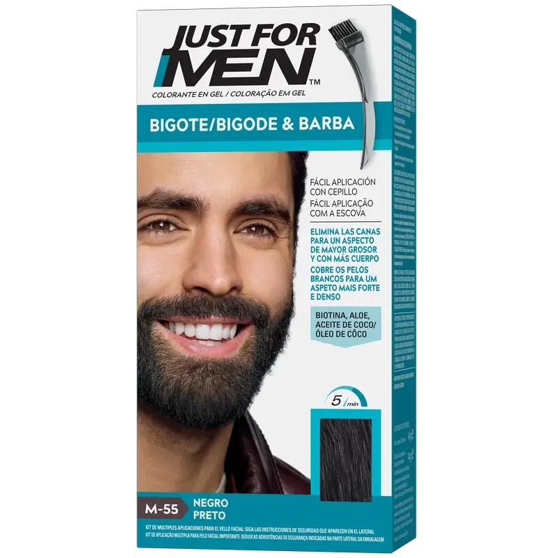 Just For Men - musta viikset ja parta