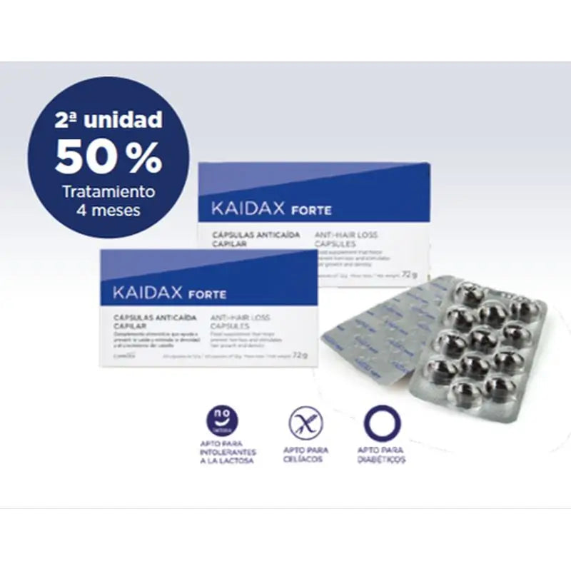 Kaidax Duplo Forte hiustenlähtöä estävä valmiste, 2 x 60 kapselia