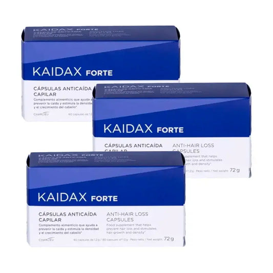 Kaidax Forte hiustenlähtöä estävä valmiste, 3 x 60 kapselin pakkaus