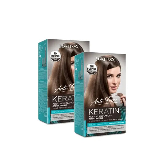 Kativa Keratin -suoristus ilman silitysrautaa Xpert Repair, 2 kpl:n pakkaus