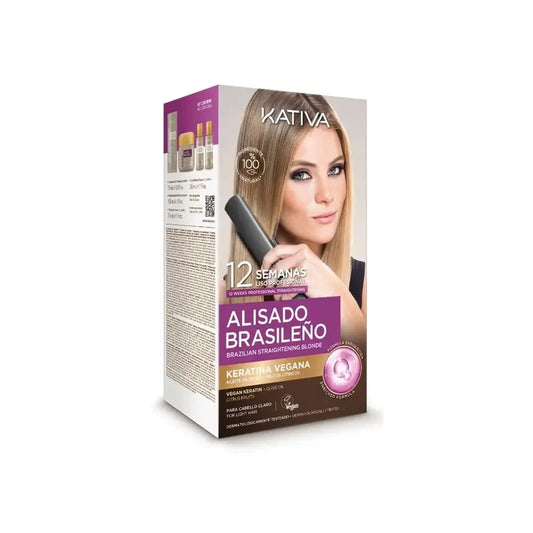 Kativa brasilialainen suoristussetti vaaleille hiuksille (kasvipohjainen), 1 kpl