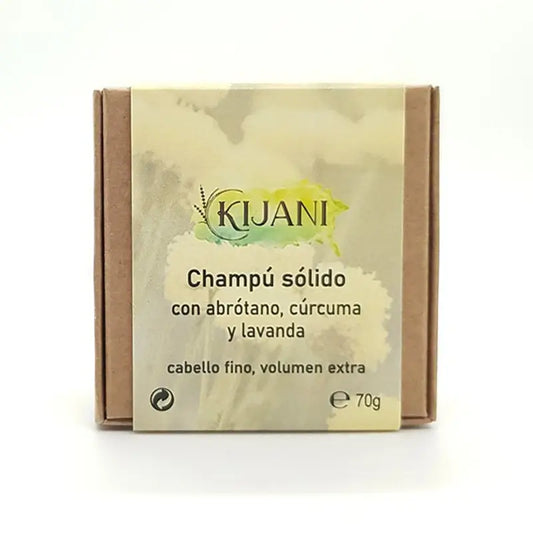 Kijani kiinteä shampoo ohuille hiuksille, 70 g.