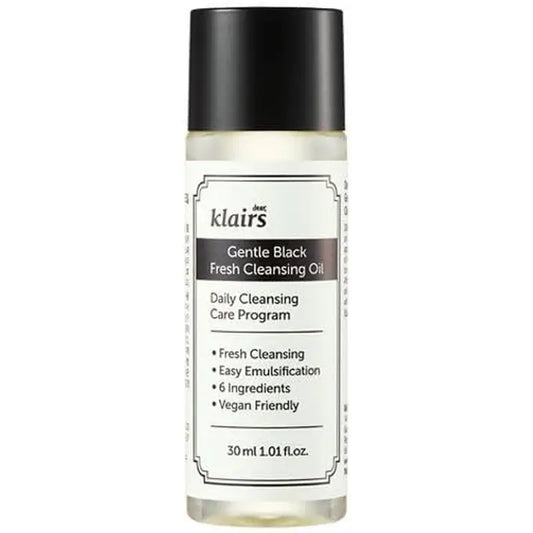 Klairs Gentle Black Fresh -puhdistusöljy, 30 ml
