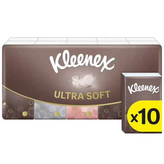 Kleenex Ultrasoft Mini -taskenäpyyhkeet, 10 kpl