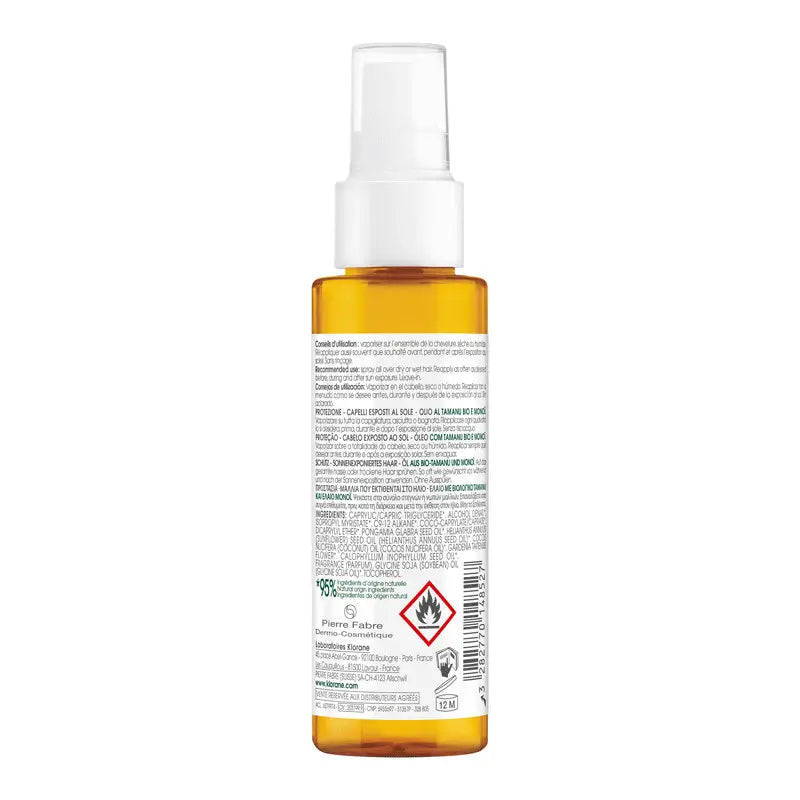 Klorane Tamanu Bio ja Monoi -aurinkovoide hiuksille, 100 ml
