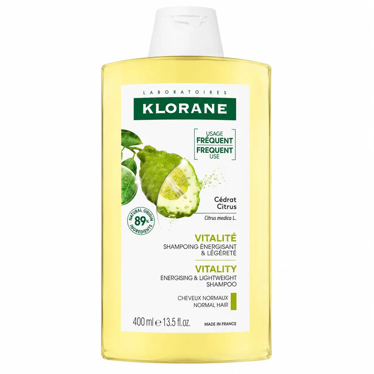 Klorane Sitruunashampoo rasvaisille hiuksille 400 ml