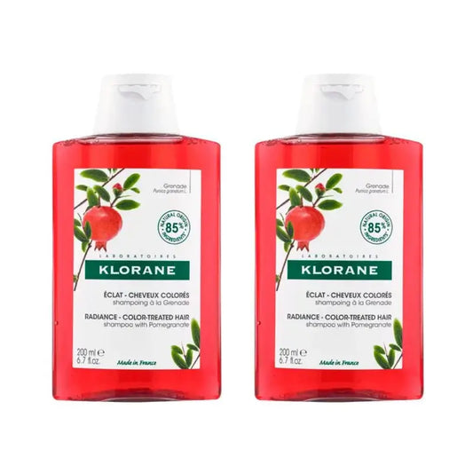Klorane-shampoo, granaattiomenauutetta sisältävä, 2 x 200 ml 