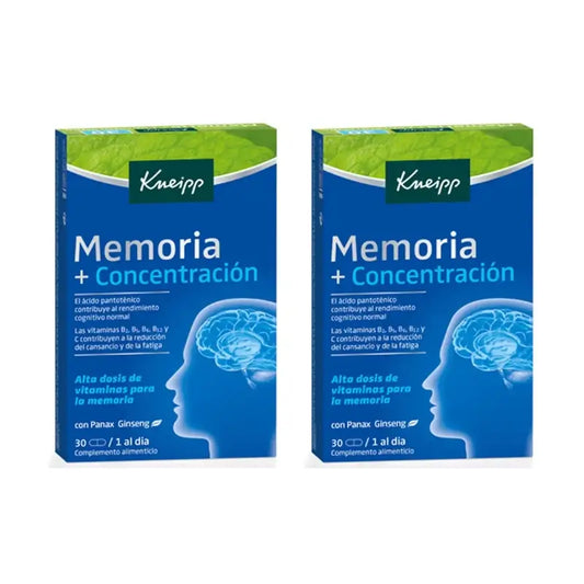 Kneipp Muisti ja keskittymiskyky, 2 x 30 tablettia 