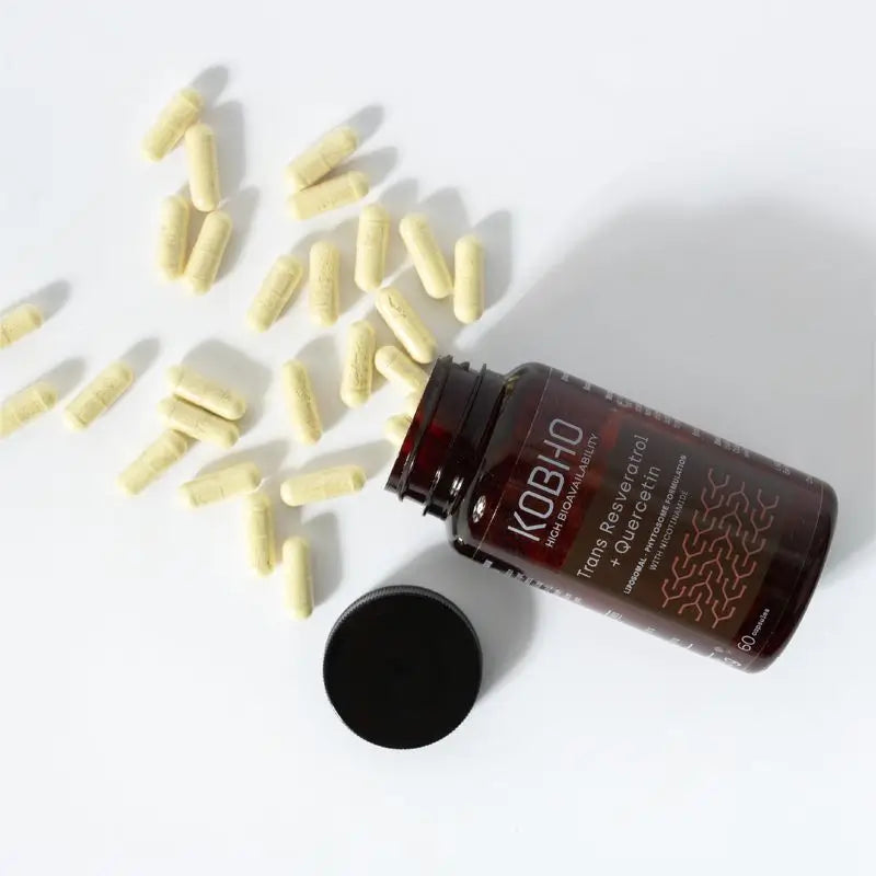 Kobho Labs Trans-resveratrol + kversetiini -ravintolisä, 60 kapselia