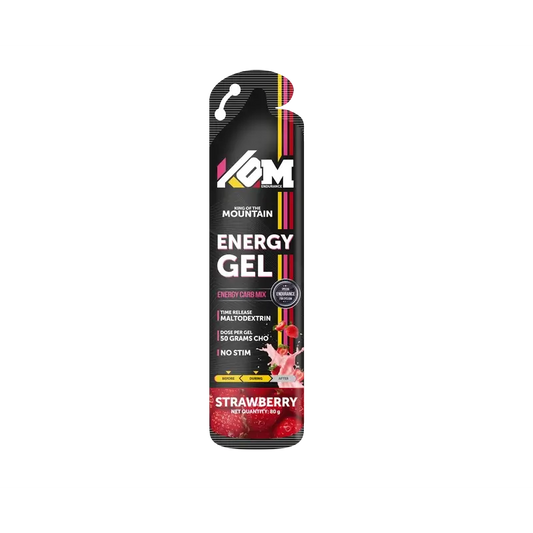 Kom Endurance -urheiluravintogeelit, 18 kpl:n pakkaus, 80 g:n geelit, mansikanmakuinen 