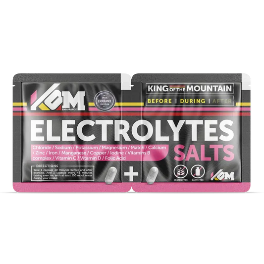 Kom Endurance Nesteytys ja urheiluravitsemus, kahden elektrolyyttikapselin pakkaus 