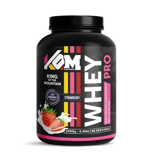 Kom Endurance Proteins Sports Nutrition , whey protein 2kg strawberry flavour tin