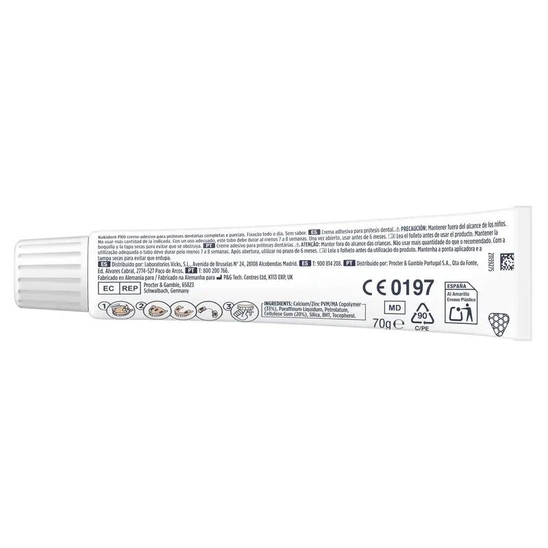 Kukident Pro Complete -liimavoide hammasproteeseille, neutraali 70 g