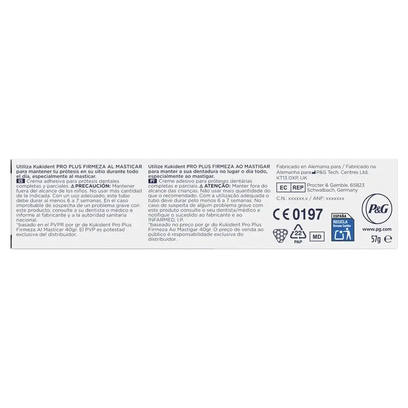 Kukident Triplo Pro Plus - purentakestävyys, 3 x 57 g