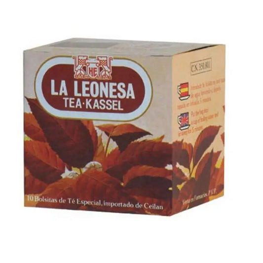 La Leonesa Kassel -musta tee, 10 pyramidipussia