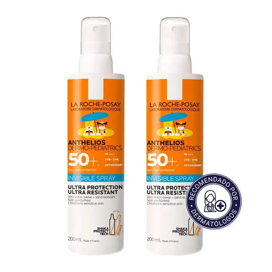 La Roche Posay Anthelios Dermo-Pediatrics Invisible Spray SPF 50+ Ultra Resistant, 2x200 ml