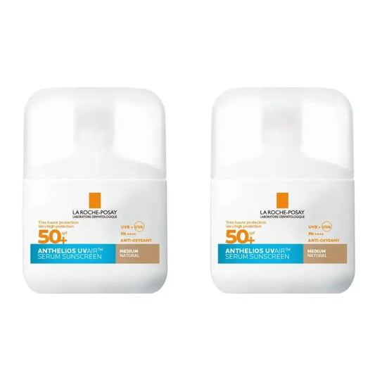 La Roche-Posay Anthelios Uvair Sun Serum SPF50+ sävytetty, keskivahva, 2 x 50 ml