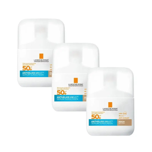 La Roche-Posay Anthelios Uvair Sun Serum SPF50+ sävytetty, keskivahva, 3 x 50 ml