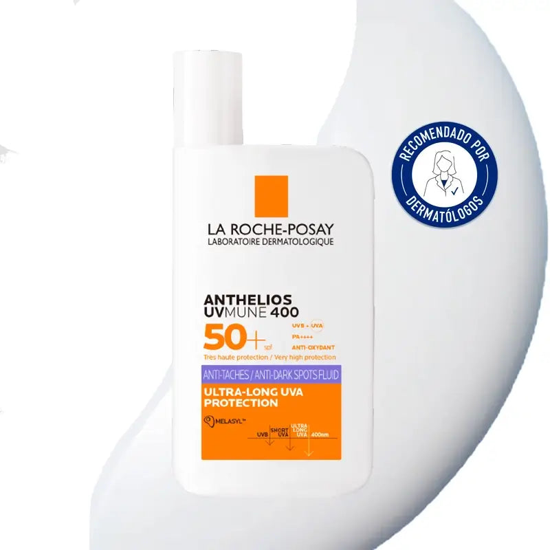 La Roche-Posay Anthelios UVmune 400 -fluidi pigmenttimuutosten ehkäisyyn, SPF 50+, 50 ml