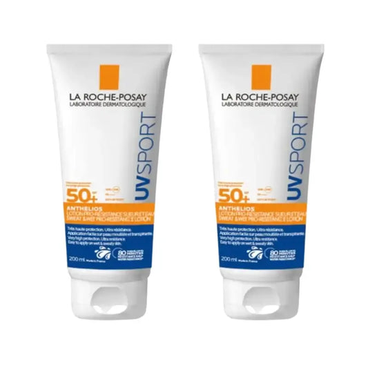 La Roche-Posay Anthelios Uvsport Kestävä voide SPF 50+, 2 x 200 ml