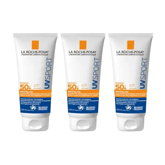 La Roche-Posay Anthelios Uvsport Kestävä voide SPF 50+, 3 x 200 ml