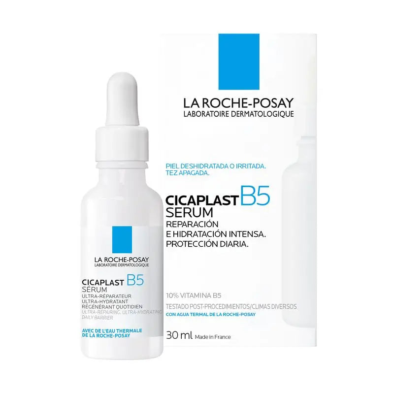 La Roche-Posay Cicaplast B5 -seerumi, 10 % B5-vitamiinia. Korjaava ja kosteuttava. Päivittäinen suoja. , 30 ml