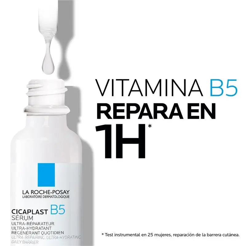 La Roche-Posay Cicaplast B5 -seerumi, 10 % B5-vitamiinia. Korjaava ja kosteuttava. Päivittäinen suoja. , 30 ml