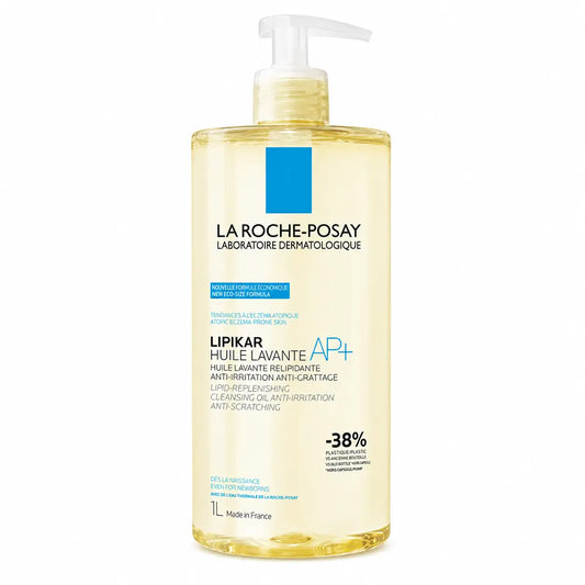 La Roche-Posay Lipikar Ap+ -puhdistusöljy – ärsytystä ehkäisevä vartalonpuhdistusaine atooppiselle iholle, 1000 ml