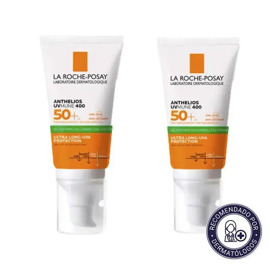 La Roche-Posay Pack Anthelios Uv-Mune 400 Oil Control Gel-Cream Spf50+, 50 Ml